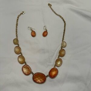 Necklace & Earrings - Orange Ombré